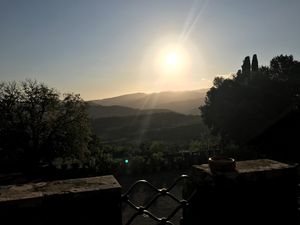 View from the castle at Ristorante Castello di Valenzano in Subbiano
