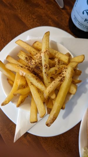 The "dirty chips" at The Hidden City Cafe in Londonderry
