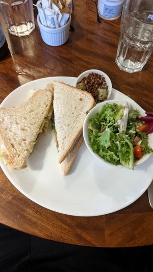 The vegan "Ploughman" sandwich at The Hidden City Cafe in Londonderry