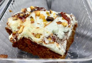 Vegan carrot cake  at The Hidden City Cafe in Londonderry