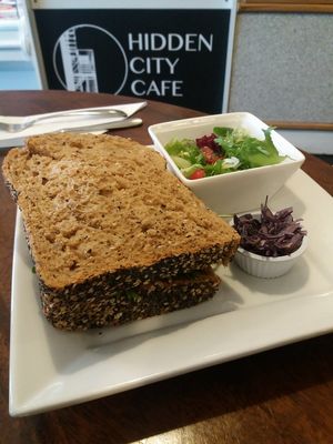 Setain sandwich at The Hidden City Cafe in Londonderry