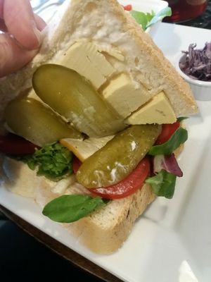 Vegan ploughmans at The Hidden City Cafe in Londonderry