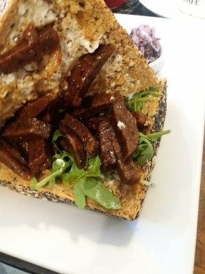 Seitan teriyaki at The Hidden City Cafe in Londonderry