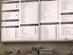 So many veggie and vegan options!  at Frituur Chips in Antwerpen