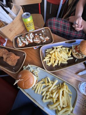 Wings and burger 🍔   at The Caledonia in Liverpool