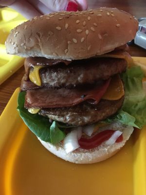 Burger  at The Caledonia in Liverpool