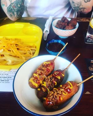 Corny doggos  at The Caledonia in Liverpool