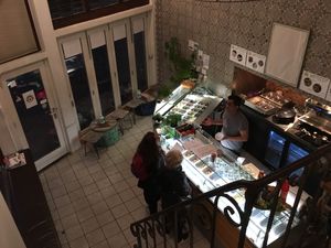 From upstairs  at Vegan Snack Shop - Pop-up in Amsterdam