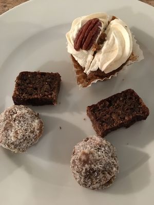 Amazing desert! Especially the Cupcake   at Vegan Snack Shop - Pop-up in Amsterdam