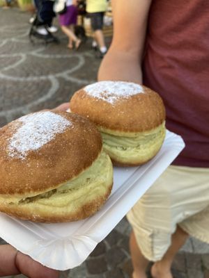 The boules with vanilla crème  at Profanter in Bressanone