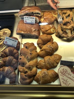 hazelnut croissants are also vegan at Profanter in Bressanone