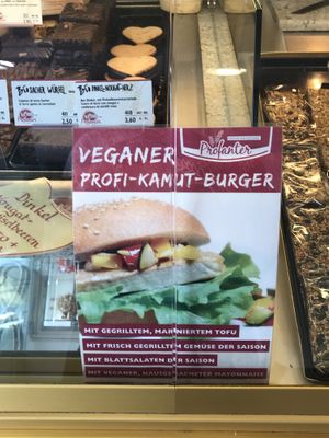 have vegan burger too at Profanter in Bressanone