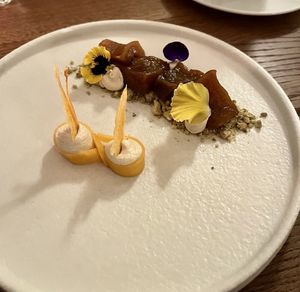 Dessert. Brandy candied pumpkin    at De Waaghals in Amsterdam