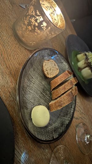Homemade bread and salted butter   at De Waaghals in Amsterdam