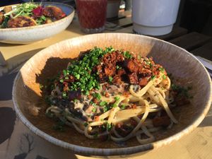 Pasta with mushroom at Terrarea in Matosinhos