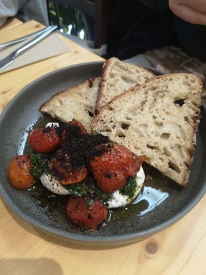 Poached egg dish at Terrarea in Matosinhos