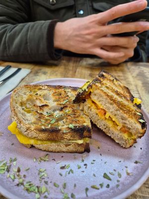 Very nicely melted vegan cheese #Veganuary at Terrarea in Matosinhos