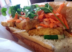 tofu banh mi sandwich  at Pho Square in Loves Park