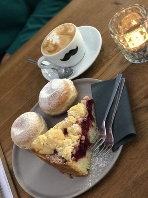 Krapfen and Cake at Sturbock Cafe in Wurzburg