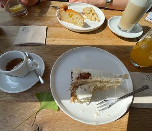 Cheese cake with Mango and raffaelo cake   at Sturbock Cafe in Wurzburg