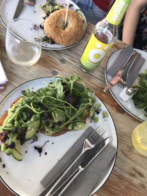 vegan Sandwich (I think ist was Sanderau) on sweet potato  at Sturbock Cafe in Wurzburg