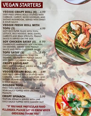 Vegan Starter at Thailicious in Henderson