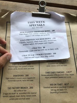 Menu 4 at The Factory Cafe in Koh Tao