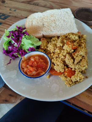 Scrambled tofu at The Factory Cafe in Koh Tao