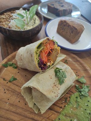 Pest vegan wrap at The Factory Cafe in Koh Tao
