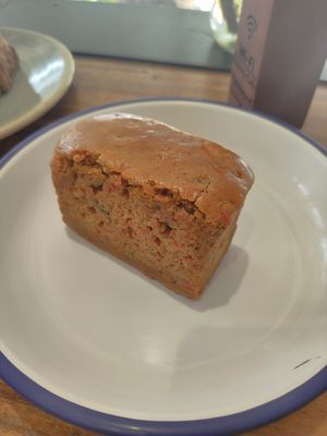 Carrot cake vegan at The Factory Cafe in Koh Tao