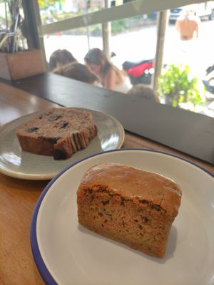 Vegan cakes at The Factory Cafe in Koh Tao