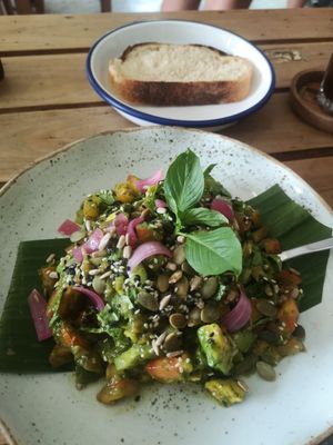 Pesto salad at The Factory Cafe in Koh Tao