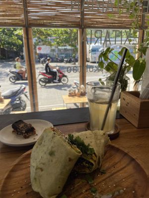 Vegan Pumpkin Pesto Wrap  at The Factory Cafe in Koh Tao