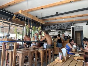 Inside the cafe   at The Factory Cafe in Koh Tao