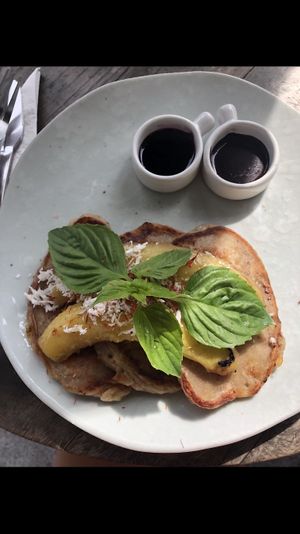 Banana pancakes  at The Factory Cafe in Koh Tao