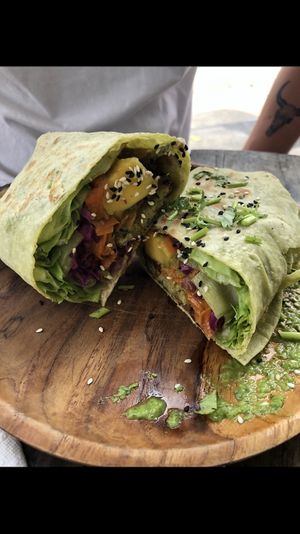 This wrap is amazing!!!  at The Factory Cafe in Koh Tao