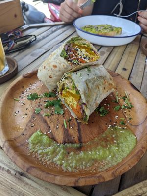 Pumpkin pesto wrap at The Factory Cafe in Koh Tao