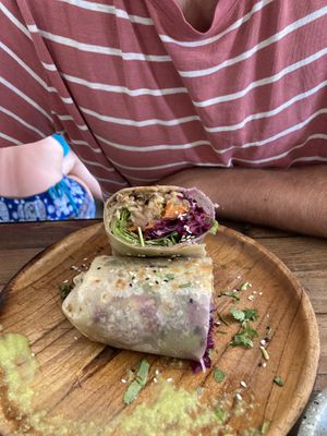 Philly cheese wrap (made with mushrooms)  at The Factory Cafe in Koh Tao