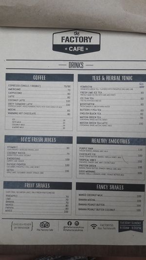 Drinks at The Factory Cafe in Koh Tao