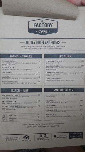 Food at The Factory Cafe in Koh Tao