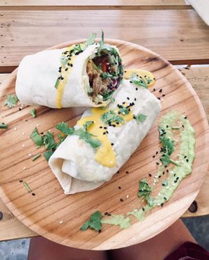 Steak wrap at The Factory Cafe in Koh Tao