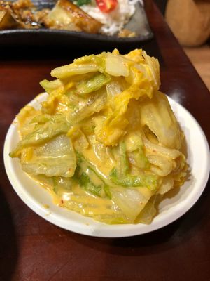 Kimchee  at Sān Běn ShǒuGōng LāMiàn 三本手工拉麵 in Taipei