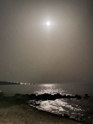 From the table at Melina's Tavern in Santorini