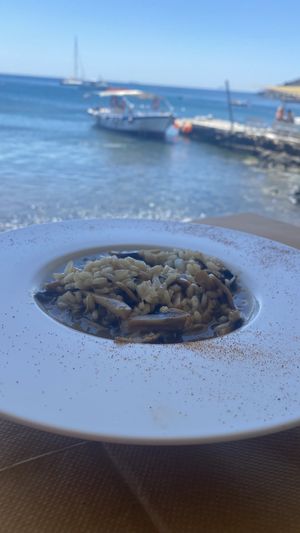 Risotto de champiñones   at Melina's Tavern in Santorini