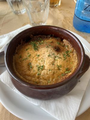 Vegan mousaka   at Melina's Tavern in Santorini