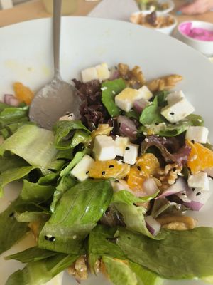 Orange Salad at Melina's Tavern in Santorini