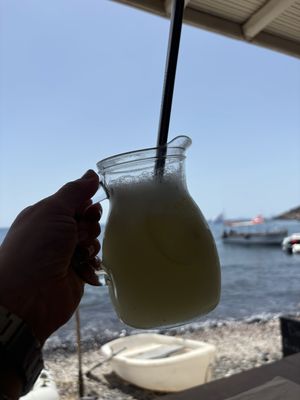   at Melina's Tavern in Santorini