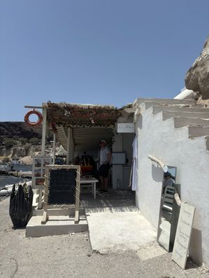   at Melina's Tavern in Santorini