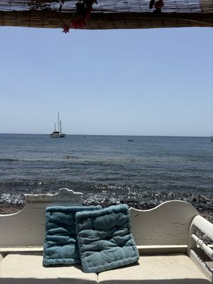   at Melina's Tavern in Santorini