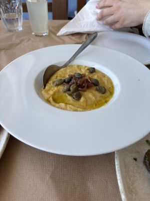 Fava bean dip  at Melina's Tavern in Santorini